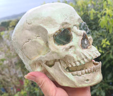 Load image into Gallery viewer, FLOURITE COLOUR CHANGING SKULL LAMP -made by me