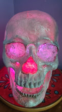Load image into Gallery viewer, FLOURITE COLOUR CHANGING SKULL LAMP -made by me