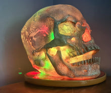 Load image into Gallery viewer, FLOURITE COLOUR CHANGING SKULL LAMP -made by me