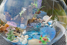 Load image into Gallery viewer, UNIQUE BEACHY SCENE FISHBOWL CANDLE HOLDER-HANDMADE BY ME