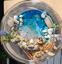 Load image into Gallery viewer, UNIQUE BEACHY SCENE FISHBOWL CANDLE HOLDER-HANDMADE BY ME