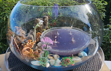 Load image into Gallery viewer, UNIQUE BEACHY SCENE FISHBOWL CANDLE HOLDER-HANDMADE BY ME