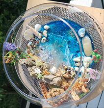 Load image into Gallery viewer, UNIQUE BEACHY SCENE FISHBOWL CANDLE HOLDER-HANDMADE BY ME