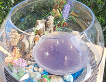 Load image into Gallery viewer, UNIQUE BEACHY SCENE FISHBOWL CANDLE HOLDER-HANDMADE BY ME