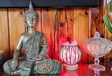 Load image into Gallery viewer, ROSE QUARTZ DYED clear quartz CAGE LAMP(deep soul cleanser)