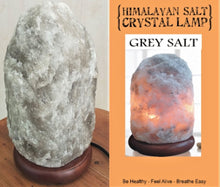 Load image into Gallery viewer, RARE SMALL GREY SALT LAMPS