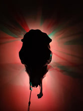 Load image into Gallery viewer, COSTš„GENUINE COW SKULL -backlit lighting ,painted with chameleon resin by me