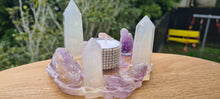 Load image into Gallery viewer, HANDMADE CRYSTAL TEA LIGHT CANDLE HOLDERS-made by me.