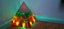 Load image into Gallery viewer, LARGE CHAKRA PYRAMID LAMP-Made by me