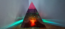 Load image into Gallery viewer, LARGE CHAKRA PYRAMID LAMP-number 2-Made by me