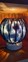 Load image into Gallery viewer, COLOUR CHANGING GREEN FLOURITE  CRYSTAL  CAGE LAMP( balance)