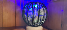 Load image into Gallery viewer, COLOUR CHANGING GREEN FLOURITE  CRYSTAL  CAGE LAMP( balance)