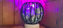 Load image into Gallery viewer, COLOUR CHANGING GREEN FLOURITE  CRYSTAL  CAGE LAMP( balance)