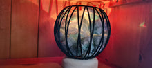 Load image into Gallery viewer, COLOUR CHANGING GREEN FLOURITE  CRYSTAL  CAGE LAMP( balance)