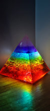 Load image into Gallery viewer, LARGE CHAKRA PYRAMID LAMP-number 2-Made by me