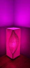 Load image into Gallery viewer, MAGENTA LEAF INDENT CERAMIC LAMP
