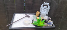 Load image into Gallery viewer, CRYSTAL LAUGHING BUDDHA ZEN GARDEN