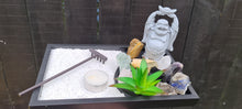 Load image into Gallery viewer, CRYSTAL LAUGHING BUDDHA ZEN GARDEN