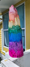 Load image into Gallery viewer, CHAKRA SELENITE CRYSTAL LAMP 35cm-2 lighting options