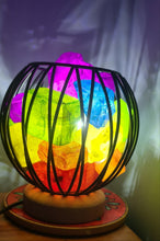 Load image into Gallery viewer, CHAKRA CLEAR QUARTZ CRYSTAL  CAGE LAMP(deep soul cleanser)