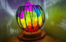 Load image into Gallery viewer, CHAKRA CLEAR QUARTZ CRYSTAL  CAGE LAMP(deep soul cleanser)