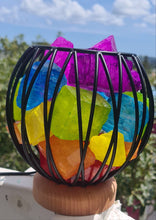 Load image into Gallery viewer, CHAKRA CLEAR QUARTZ CRYSTAL  CAGE LAMP(deep soul cleanser)