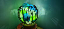 Load image into Gallery viewer, GREEN BLUE CLEAR QUARTZ CRYSTAL CAGE LAMP