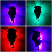 Load image into Gallery viewer, COSTš„GENUINE COW SKULL -backlit lighting ,painted with chameleon resin by me
