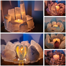 Load image into Gallery viewer, HANDMADE CRYSTAL TEA LIGHT CANDLE HOLDERS-made by me.