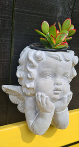 CHERUB CONCRETE PLANT HOLDER POTS two types & sizes