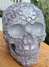 Load image into Gallery viewer, FLOWER SKULL CANDY SKULLS-Hand painted by me