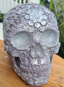 FLOWER SKULL CANDY SKULLS-Hand painted by me