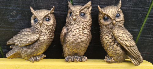 BRONZE OWL FIGURINE