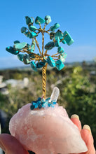 Load image into Gallery viewer, CRYSTAL TREES ON ROSE QUARTZ