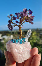Load image into Gallery viewer, CRYSTAL TREES ON ROSE QUARTZ