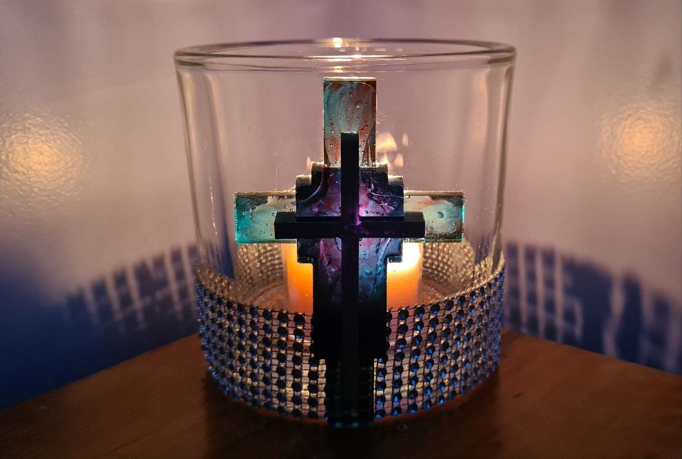 CROSS CANDLE HOLDER