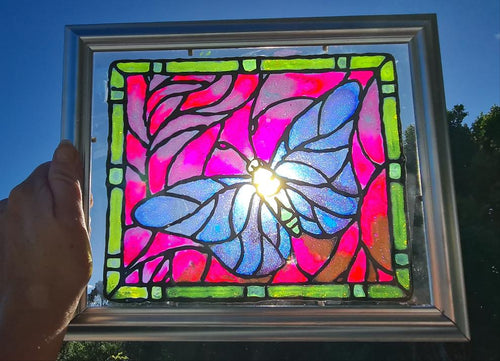 Sale💥HAND PAINTED STAINED GLASS BUTTERFLY WALL ART