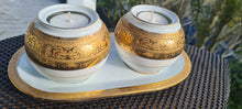 Load image into Gallery viewer, Sale💥24k GOLD FINE CHINA CANDLE HOLDER SET