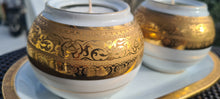 Load image into Gallery viewer, Sale💥24k GOLD FINE CHINA CANDLE HOLDER SET