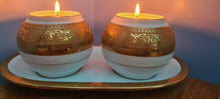 Load image into Gallery viewer, Sale💥24k GOLD FINE CHINA CANDLE HOLDER SET