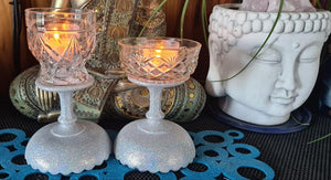 SET OF 2 HANDMADE CANDLE HOLDERS