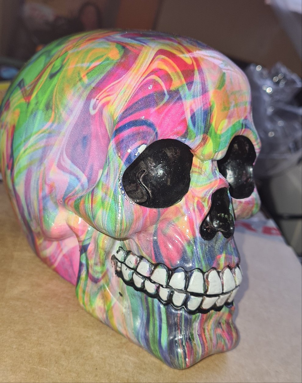 HIPPY DESIGNS SKULL LAMP - made by me-2 colours