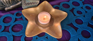 STARFISH CRYSTAL CANDLE HOLDERS/TRINKET DISH-made by me
