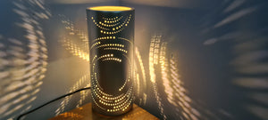 50%off SILVER & GOLD CERAMIC SWIRL LAMPS-painted by me
