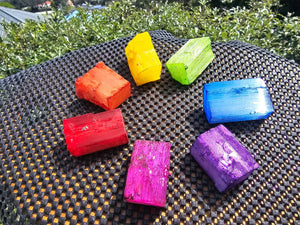 CHAKRA COLOURED CRYSTAL SETS-selenite