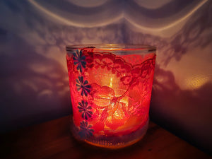SEXY ELEGANT RED LACY CANDLE HOLDER