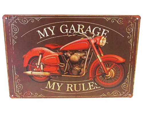 MY GARAGE MY RULES-A4 WALL ART