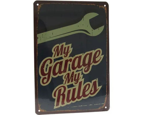 MY GARAGE MY RULES-A4 WALL ART