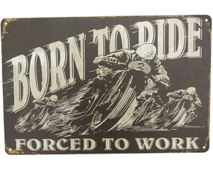 BORN TO RIDE-A4 WALL ART