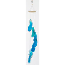 Load image into Gallery viewer, BLUE DYED AGATE CRYSTAL CHIMES
